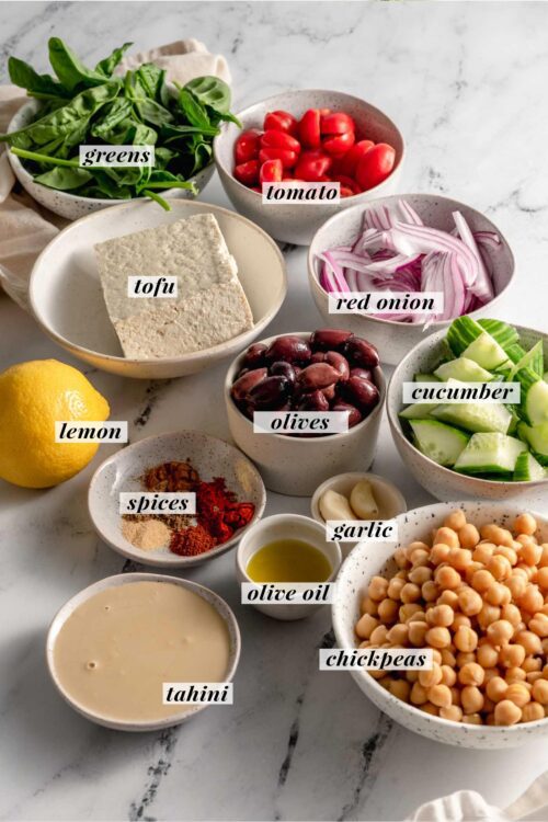 Mediterranean Hummus Bowl Recipe - Running on Real Food