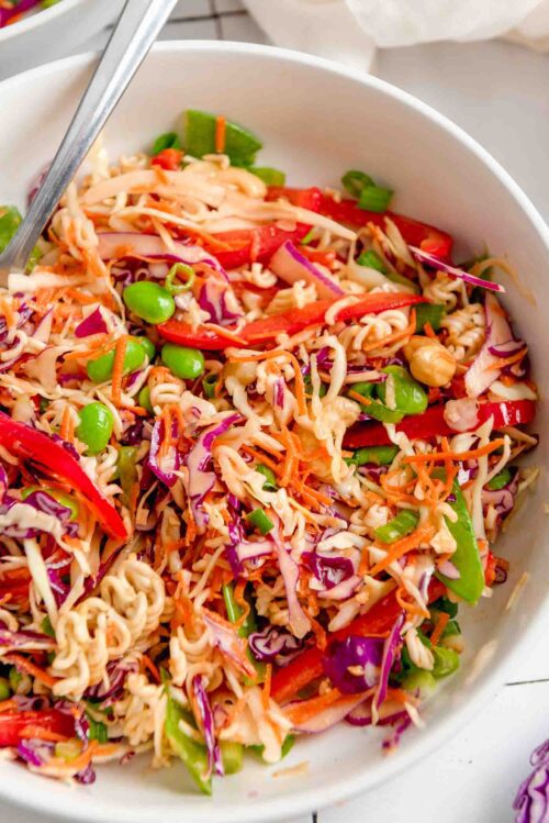 The Best Ramen Noodle Salad Recipe - Running on Real Food