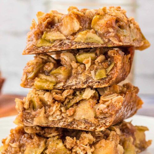 Vegan Apple Crumble Bars - Running on Real Food