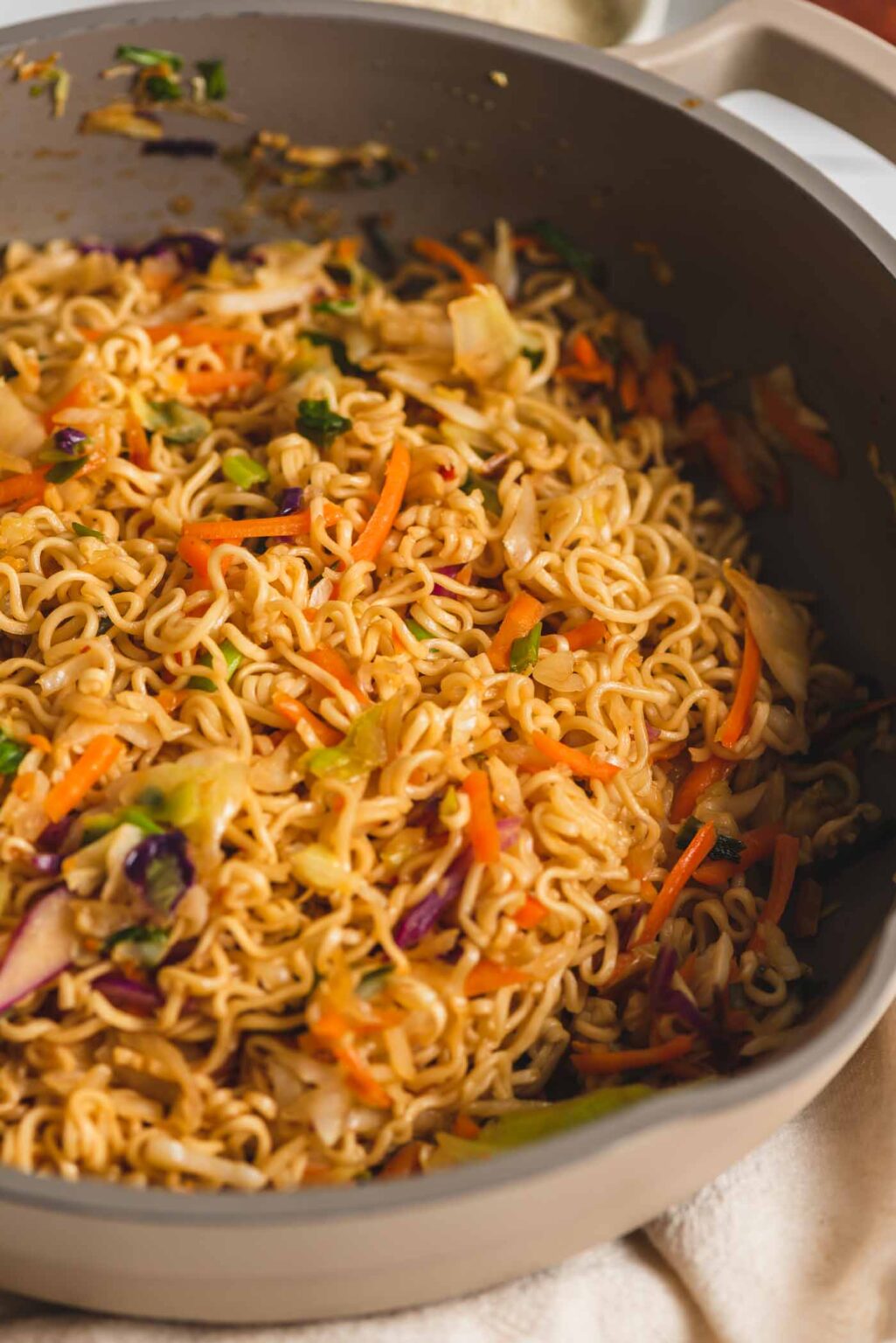 Best Ramen Noodle Stir Fry (Vegetarian) Running on Real Food