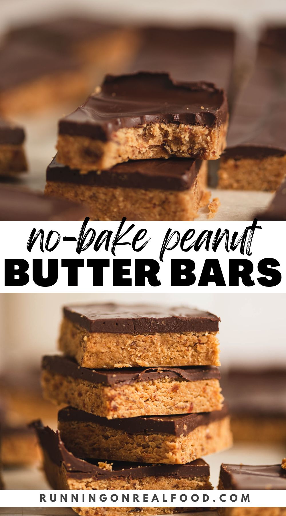 No-Bake Peanut Butter Bars (Easy 5-Ingredient Vegan Recipe)