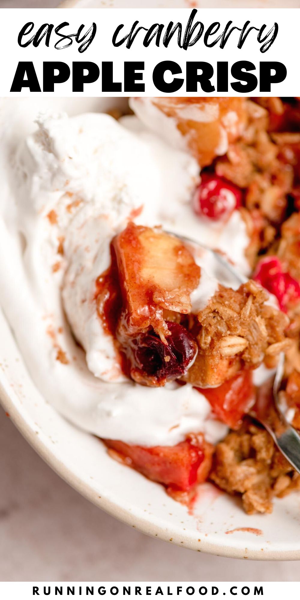 Gluten-Free Apple Cranberry Crisp - Running On Real Food