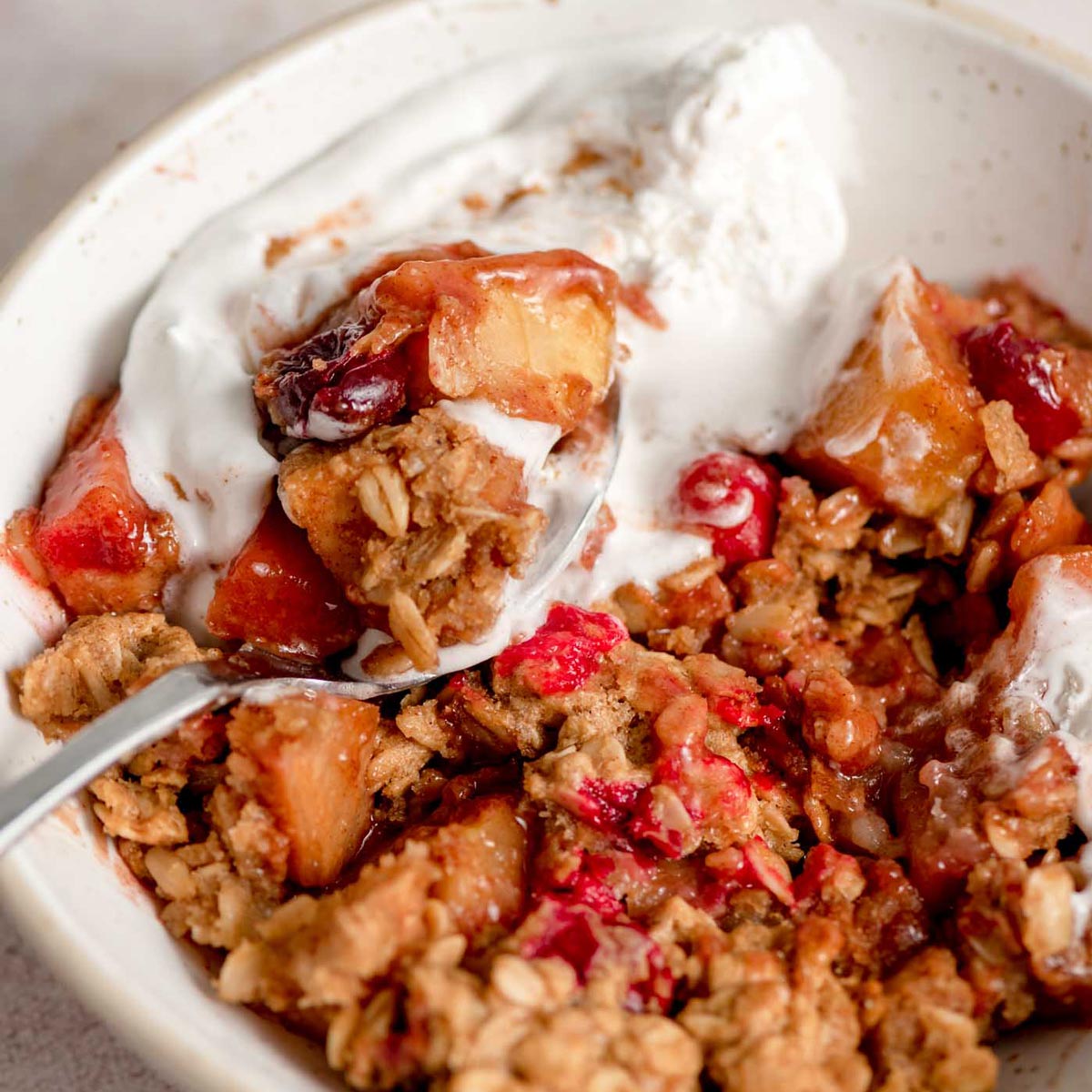 Healthy Cranberry Apple Crisp