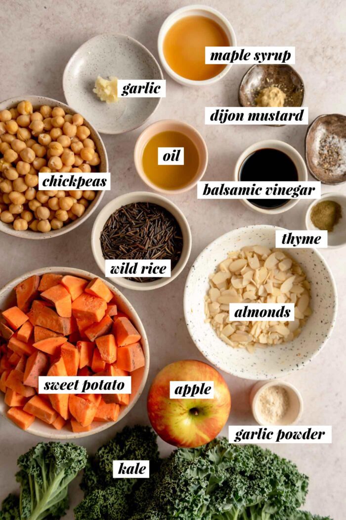 Ingredients for Vegetarian Harvest Bowl Recipe.