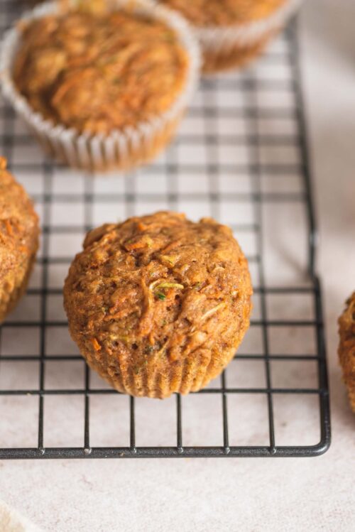 Easy Vegan Carrot Zucchini Muffins - Running On Real Food