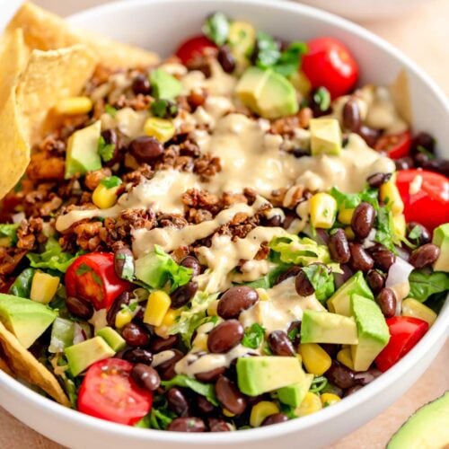 Vegan Taco Salad - Running on Real Food