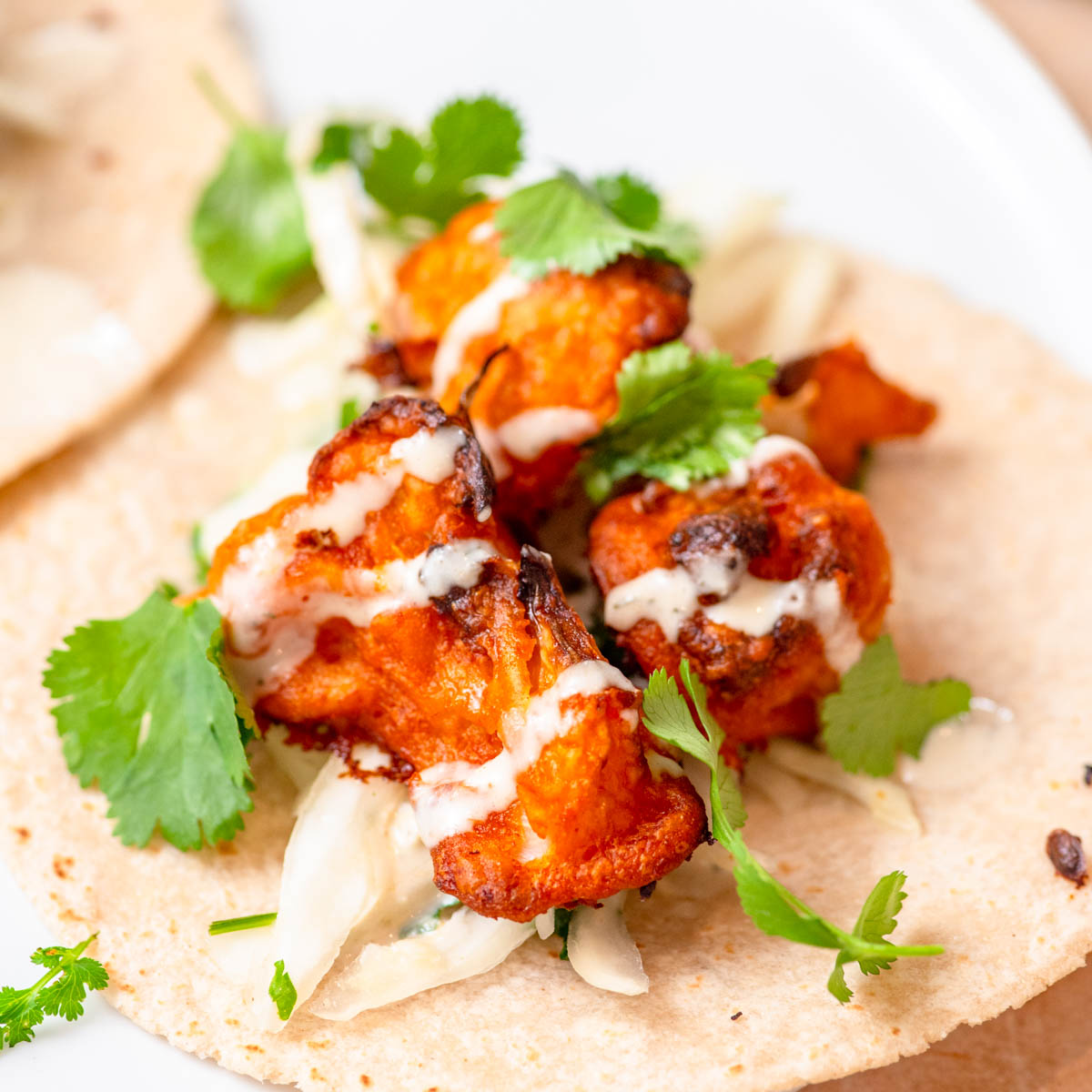 Buffalo Cauliflower Tacos