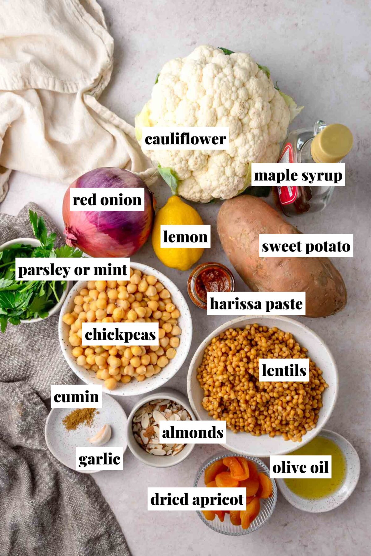 Harissa Roasted Vegetable Lentil Salad